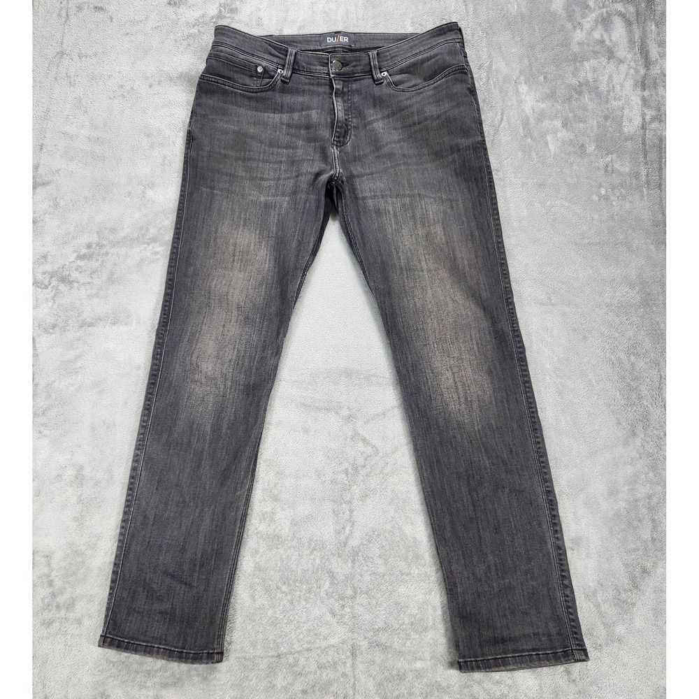 DU/ER Jeans Mens 36x32‎ Charcoal Gray L2X Slim Fit Stretch Denim Pants Casual